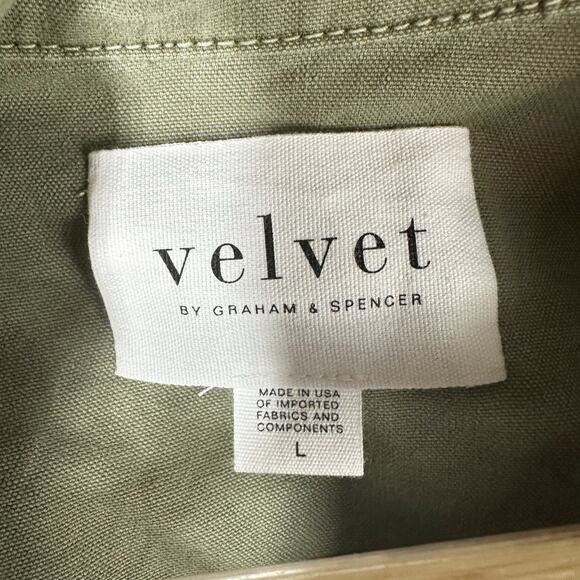 Velvet by Graham & Spencer Nicola Casual Jacket Size Large Green - Picture 3 of 13